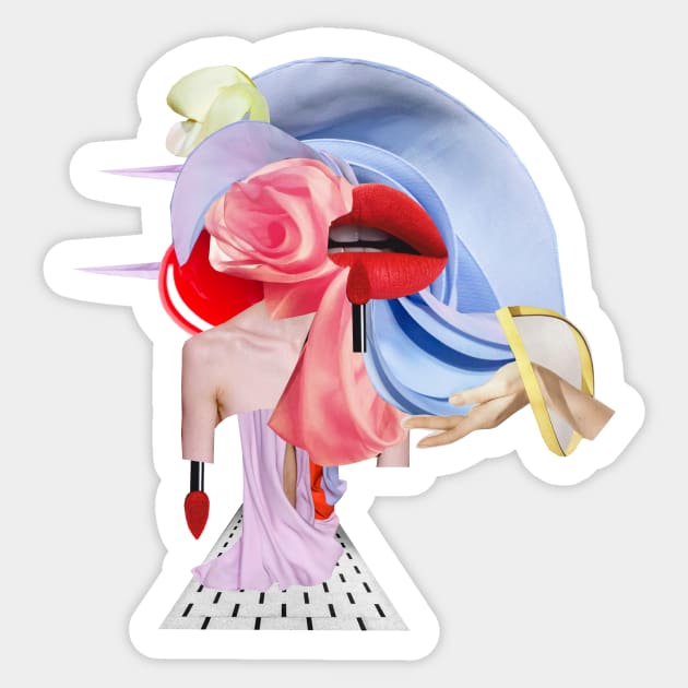 Fashion Catwalk Girl Sticker by Luca Mainini